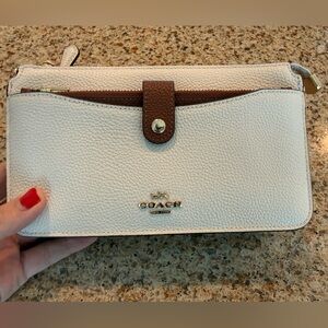 Coach Cream and Brown Crossbody Bag